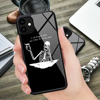 Gothic Moda Craniu Amuzant Schelet Cazuri de Telefon din Cauciuc pentru iPhone 12 11 Pro Max XS 8 7 6 6S Plus X 5S SE 2020 XR 12Mini caz