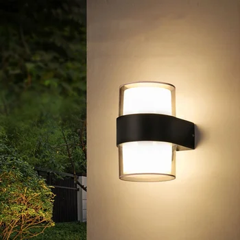 Impermeabil în aer liber LED Lampă de Perete din Aluminiu, de SUS în Jos, Grădină, Terasă Pridvor Lampa Tranșee Terasă Coridor Balcon Garaj Decor de Lumină