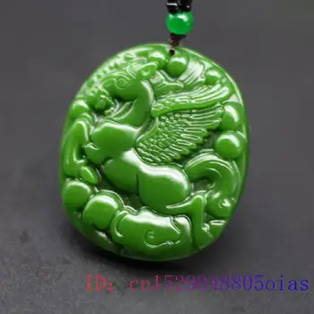 Jad verde Cal Pandantiv Norocos Moda Cadouri pentru Bărbați Bijuterii Sculptate Amuleta, talisman Natural Colier Femei Chineze Accesorii