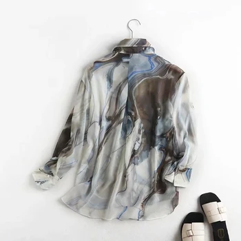 Jenny&Dave blusas mujer de moda 2022 tricou vrac topuri anglia stil vintage pictura de Cerneală în vrac birou doamnă bluza eleganta pentru femei