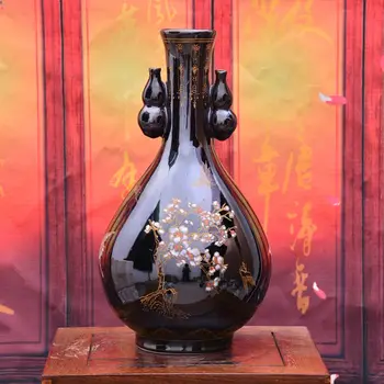 Jingdezhen ceramică glazura vaza cu negru Wujin vaza sunt Acasa, Mobilier camera de zi de decorare