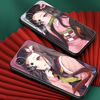 Kamado Nezuko Anime Drăguț Pentru Huawei Nova 9 8 7 6 5 4 3 8i 8SE 7SE 6SE 5T 5i 2i Lite2 Pro 4G 5G Negru Moale, Telefon Acoperi Caz