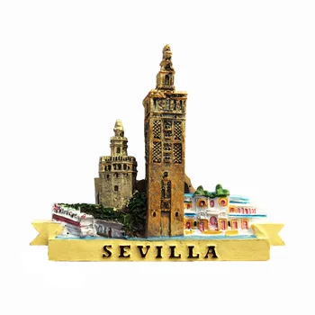 La Giralda turistice memorial meserii magnet de frigider autocolante pentru turnul cu clopot al Catedralei din Sevilia, Spania 0