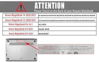 Laptop Caz pentru Huawei Honor MagicBook X14 X15 2021 Caz pentru Onoare MagicBook 14 15/Pro 16.1 Unisex Laptop Hard Shell Acoperire