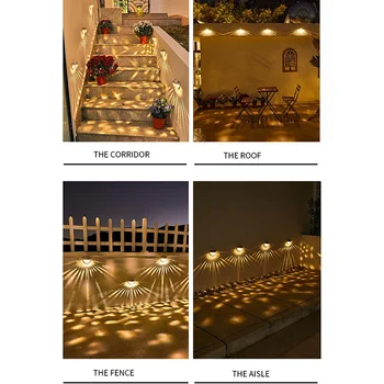 LED Lumini Solare de Iluminat Exterior Decoratiuni de Gradina Curte Gard Lampa rezistent la apa Senzor de Perete Lampă de Economisire a Energiei Strada Lumina de Noapte 0