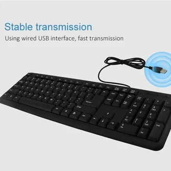 Limba engleză prin Cablu Gaming keyboard 104 Taste Multimedia Buton de comandă rapidă USB Tastatură Ergonomică Pentru Biroul de Acasă Laptop PC Gamer
