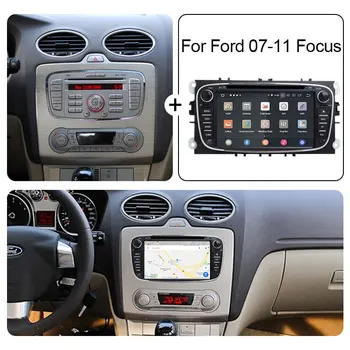LJHANG Android 12 Car DVD Player Pentru FORD FOCUS Mondeo S-MAX, C-MAX, Galaxy, kuga Navigare GPS Multimedia 2 Din Masina Radio Stereo