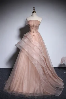 Lumină de lux de fasole roz fusta ciufulit medieval, Renascentist Victoria rochie rochie de minge
