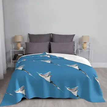 Manta Ray Pătură Ocean Stingray Pluș Cald Moale Din Fleece Pătură De Canapea Cuvertură Acoperi Dormitor Cadou De Evacuare