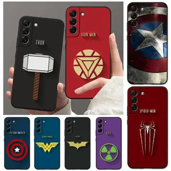 Marvel, DC Arma Erou Logo Caz de Telefon pentru Samsung Galaxy S22 S21 Ultra S20 FE S10 S9 Plus 5G lite 2020 Moale Funda Acoperi