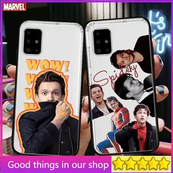 Marvel Spider-Man Stil Anime Transparent Cazul în care Telefonul Coca Pentru Samsung Galaxy A50 A51 A20 A71 A70 A40 A30 A31 80 E 5G S Coajă de Artă