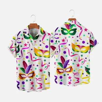 Masca Florale Imprimate de Vara Barbati Bluza Maneca Scurta Tricou Hawaii Petrecere de Vacanță Uzura Casual de Îmbrăcăminte de Epocă Streetwear