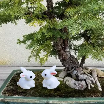 Mini Rășină Iepure Figurine in Miniatura Iepure Caracter Ornamente Micro Peisaj DIY Accesorii Pentru Zână Grădină de Plantat