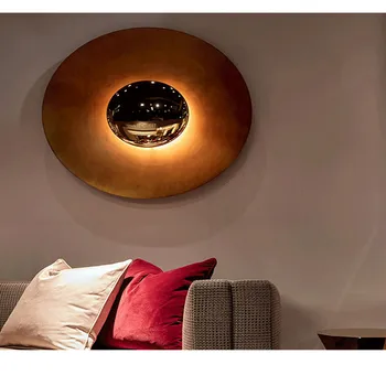 Minimalist Modern Designer Lampă cu LED-uri Pridvor Dormitor Noptieră Iluminat Decor Rotund Fundal Creative OZN Sconces Perete