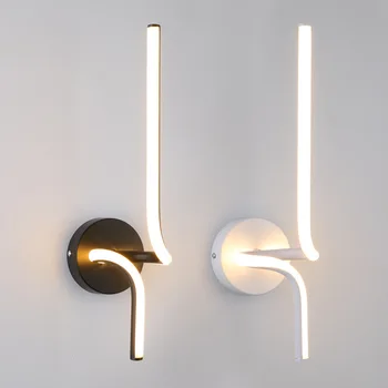 Minimalist Modern Spirală Lampă de Perete Nordic Linie Lumini de Perete pentru Casa Industriale Decor Dormitor Baie Tranșee de Perete Corpuri de iluminat