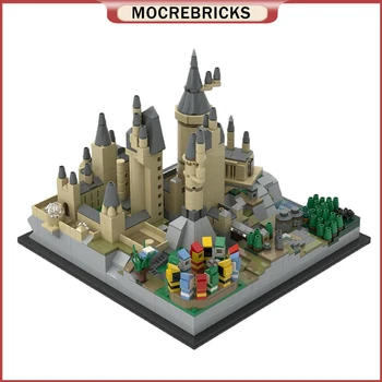 MOC Scoala De Magie Hogwarts Castle Clădire Dificil de Asamblare Blocuri de Constructii pentru Copii de Crăciun, Cadou de Ziua Castelul serie