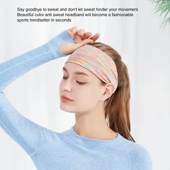 Moda Absoarbe Sudoare Yoga Bomboane De Culoare Banda Larga Alb Albastru Roșu Hairband Accesorii Design Simplu Benzi Elastice
