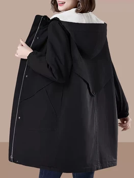Moda de Iarnă Jachete cu Gluga Pentru Femei Îmbrăcăminte 2022 Nou coreean Liber din Bumbac, Haine de Iarnă, Haine de Fete Overcoarts jp611