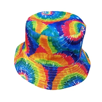 Moda Tie-dye Graffiti Pescar Palarie Unisex Imprimare Suncreen Visor Femei Pălării de Bărbați în aer liber Streetwear Hip Hop Plaja Găleată cu Capac