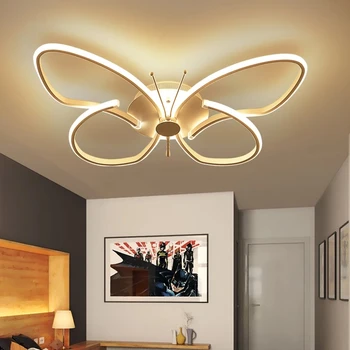 Modern, simplu moda fluture de lampă de tavan restaurant dormitor pentru copii creative romantice led lampă de plafon transport gratuit