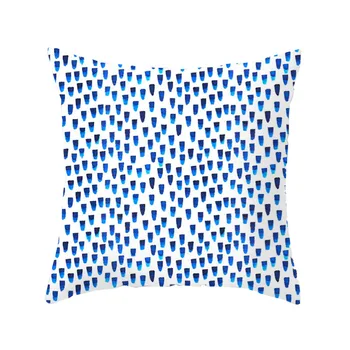 Moderne, Geometrice față de Pernă Albastru abstract imprimate Poliester Pernă Caz Arta Geometrică față de Pernă Pătrată Decor Acasă