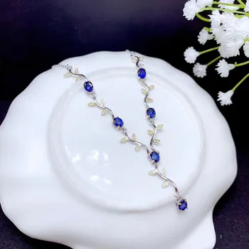 Natural Real Sapphire colier pandantiv livrare Gratuita argint 925 Pentru barbati femei