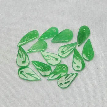 Naturale jadeit mână-sculptate frunze DIY real verde jad, accesorii brățări, colier de montare jad cadou real jad brățară