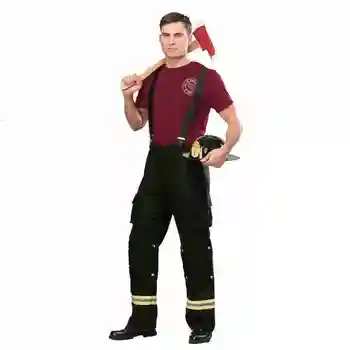 Noi Pompierul Sam Cosplay Carnaval Costum de Halloween pentru adulti Băiat Munca de Partid, Purta Uniformă Accesorii de Crăciun Pompier