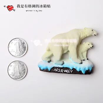 Norvegia urs polar de suveniruri frigider autocolante