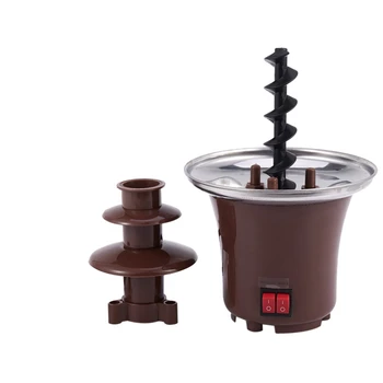 Noul Mini Fantana De Ciocolata Trei Straturi De Creație De Ciocolată Se Topesc Cu Încălzire Fondue Mașină De Bricolaj Se Topesc Cascada Oală De Topire Deam