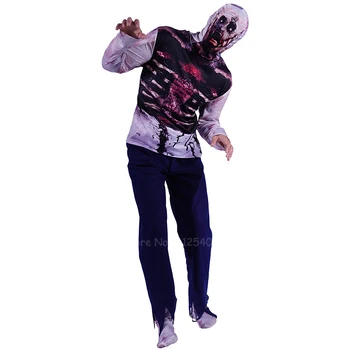Oamenii Cosplay Sângeroase Zombie Mort De Partid Schelet Infricosator Fantomă Diavolul Carnaval De Halloween Roleplay Costume Costum Topuri Pantaloni Masca Șosete