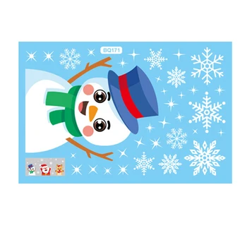 Om De Zăpadă De Crăciun Elan Fulg De Nea Electrostatic Autocolante Santa Geam Autocolante 2023 Crăciun Fericit Decor Pentru Casa 0