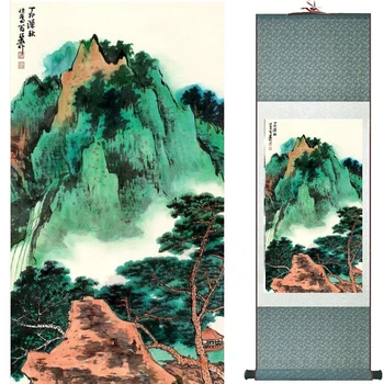 Pictura peisaj Biroul de Acasă Decor Chinez scroll pictura Munți și râul pictura 20190812024