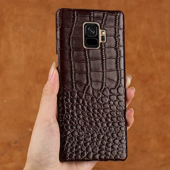 Piele Caz De Telefon Pentru Samsung Galaxy S8 S9 Plus Caz Textura De Crocodil Capacul Din Spate Pentru S7 Edge J3 J5 J7 A3 A5 2017 Cazuri
