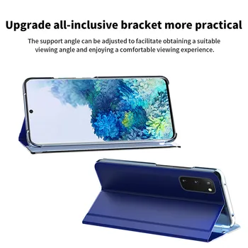 Piele Smart Fereastra de Vedere Magnetic Flip caz de telefon pentru Samsung Galaxy S10 Lite S20 Ultra S8 S9 Nota 8 9 10 plus Stand cazuri