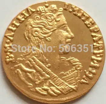 Placat cu aur 24K 1730 rusă monede de aur copie
