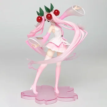 Pre de Vânzare Hatsune Miku Flori de Cires Stil Miku Acțiune Figura Figura Anime Colectare Ornament Model Cadou Jucărie 18cm Pentru Copii 0