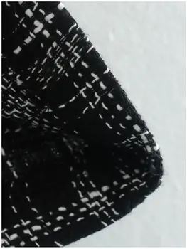 PUWD de Moda pentru Femei Carouri Negru Texturat pantaloni Scurți 2023 Primavara Casual cu Talie Înaltă Singur Buton de închidere cu Fermoar Zbura de sex Feminin Fusta Mujer