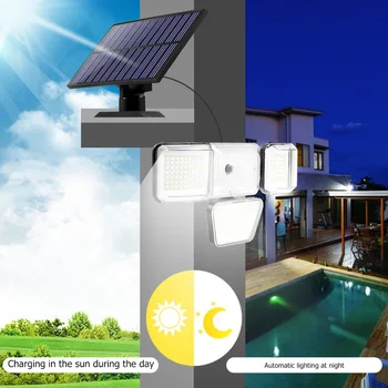 Solare LED Lumini în aer liber, Solar Spoturi Reglabile Senzor de Mișcare Umană Inducție Impermeabil energiei Solare Lampă de Perete 0