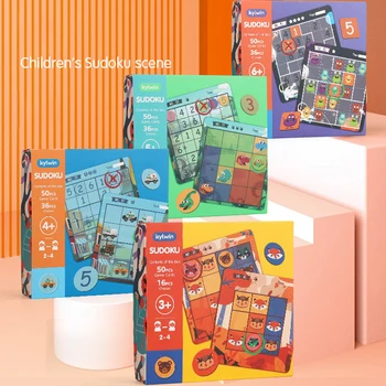 Sudoku Puzzle Card Părinte-copil Joc de Copii de Educație Timpurie de Dezvoltare Jucărie Cadou de Ziua S55