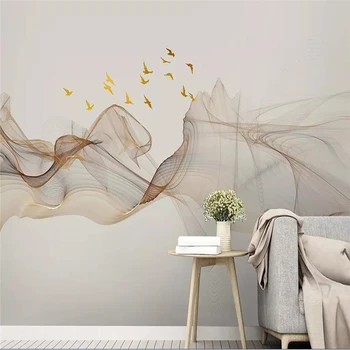 Tapet decorativ Noul stil Chinezesc abstract cerneală fundal peisaj de perete