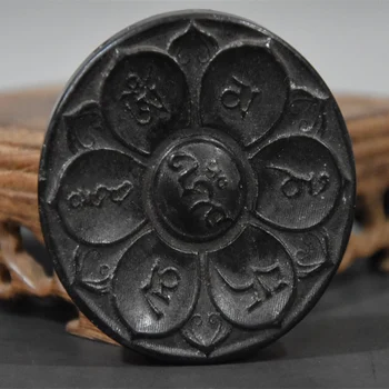 Tibet Cultura Hongshan Naturale Meteorit Șase Caractere Mantra De Lotus, Statuia Mascota De Colectare Pandantiv Decor Acasă Accesorii