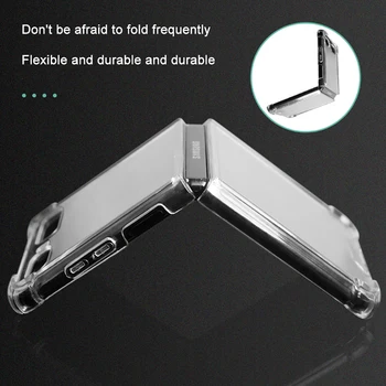 Transparent TPU Caz de Telefon Pentru Samsung Galaxy Z Flip 3 rezistent la Șocuri Ori Caz Pentru Galaxy Z Flip 3 Telefoane Mobile Capac de Protectie