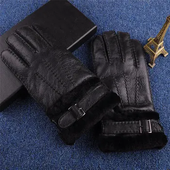 Unitate de mănuși de Iarnă pentru bărbați mănuși de blană, mănuși pentru bărbați de cald mănuși groase de conducere mănuși termice în outerdoor sport manusi