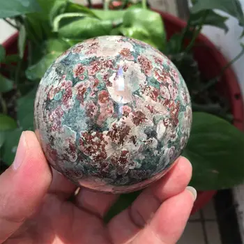 Verde Natural de cires floare de piatră mingea minerale ball room decor Reiki de vindecare acasă decor acvariu decor