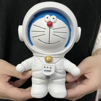 [VIP] 16cm Meserii Anime Dora emon Om Spațiu pusculita figurina Pisica Astronaut Rășină statuie model decoratiuni Ornamente 0