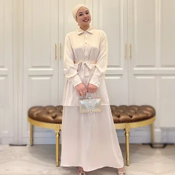 Wepbel Dantela-up Topuri Tricou Rochie Musulman Femei Seturi 2 Seturi de Piese de Islam Tinutele Dubai Sus Leagăn Mare Fuste Haine Islamice Topuri