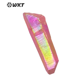 WT-G064 Roz Titan Aura Cristal de Cuarț Punct Frumoasa prime titan cristal de cuarț punct pentru a face bijuterii