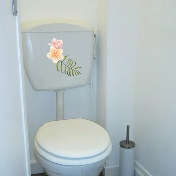 ZTTZDY 14*23.7 CM Creative Plumeria Desene animate Autocolant de Perete Decor Dormitor WC Scaun de Toaleta Autocolante T2-0610