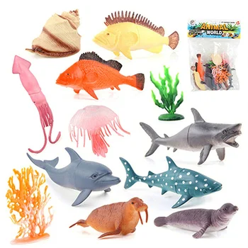 Noi Realiste Subacvatic Animal Marin Model Meduze, Caracatiță Sigiliu Delfin Acțiune Figura Model De Colectare De Jucării Pentru Copii Copil Cadou 1